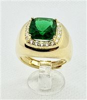 Anillo Gioielleria Bencivenga Luca Mujer in Plata Smeraldo sintetico ANAR-266VE - ANAR-266VE